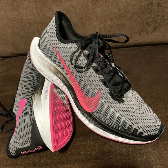 Unique Black Grey Pink NIKE Turbo 2 Mens 8.5 US 42 EUR Pink Insoles - Picture 1 of 8